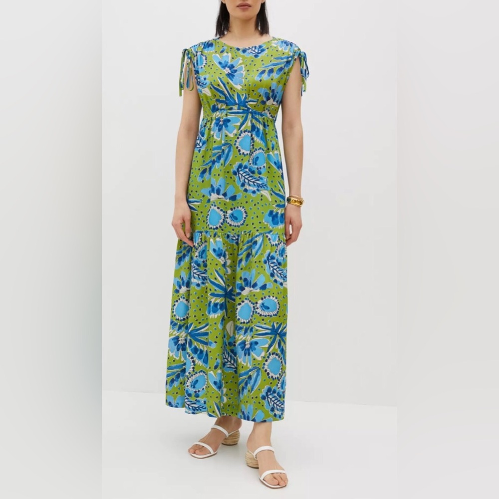 VERA for Anthropologie Bluebell Maxi Dress Women's Medium